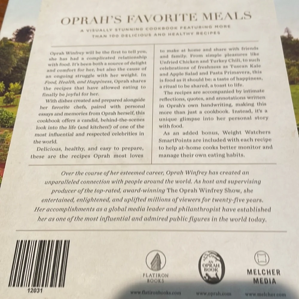 Oprah’s Favorite Meals Cookbook,WW Member edition